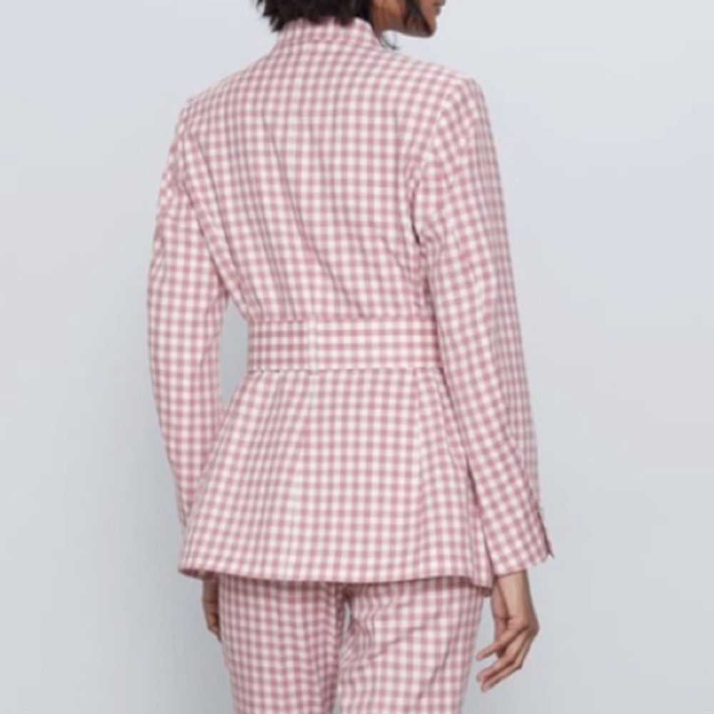 NWT ZARA gingham blazer - Picture 3 of 11